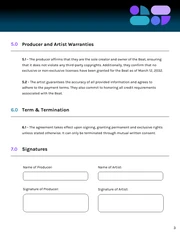Exclusive Rights Beat Contract Template - page 3