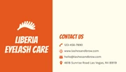 Orange Modern Lash Business Card - Seite 2