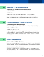 Real Estate Partnership Agreement Template - page 2