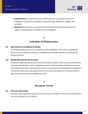 Fence Installation Contract Template - Seite 2