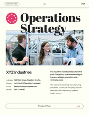 Pink Retro Clean Operational Plan - Seite 1