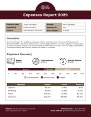 Expense Report Template For Small Business - Pagina 1