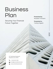White Minimalist Simple Finance Business Plan - Page 1
