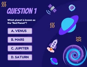 Purple Space and Planets Quizzes Presentation - Page 2