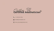 Minimalist simple Aesthetician Business Card - Page 2