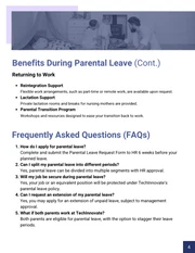 Employee Parental Leave and Benefits HR Handbook - page 4