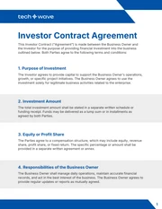 Investor Contract Template - page 1