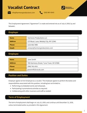 Vocalist Contract Template - Pagina 1