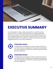 Blue And White Modern Clean Minimalist Business Plan Communication Plans - Page 3