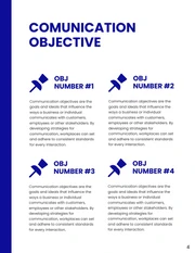 Blue And White Modern Clean Minimalist Business Plan Communication Plans - Page 4