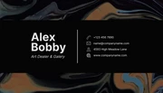 Black Watercolor Painting Business Card - Página 2