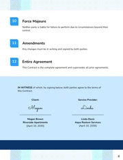 Water Restoration Contract Template - Page 4