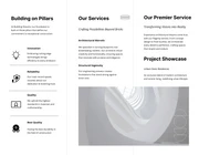 Pastel White Simple Minimalist Construction Brochure - Page 2