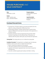 Minimalist Blue and Orange House Purchase and Sale Contracts - Page 1