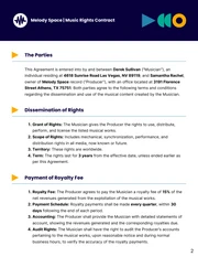 Music Rights Contract Template - Pagina 2