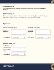 LLC Contract Template - Page 3