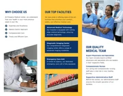 Blue And Orange Diagonal Minimalist Medical Tri-fold Brochure - Page 2