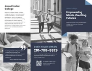 Blue And White Simple College Trifold Brochure - Page 1