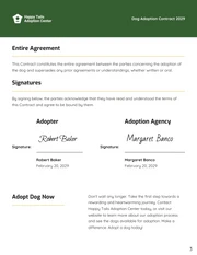 Dog Adoption Contract Template - page 3