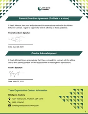 Athlete Behavior Contract Template - Seite 3