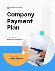 Soft Blue And Orange Company Payment Plan - Page 1