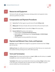 House Cleaning Contract Template - Seite 3