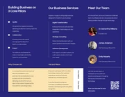 Navy Clean Line Minimalist Company Brochure - Page 2