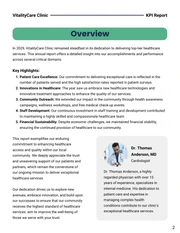 Modern Green and Navy Blue Healthcare KPI Report - Page 2