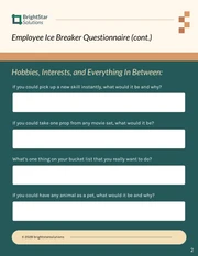 Ice Breaker Questionnaire for Team Engagement HR Forms - Pagina 2