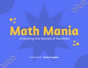 Blue and Yellow Math Mania Presentation - page 1