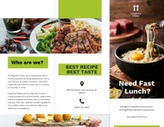Minimalist Green Restaurant Tri-fold Brochure - Page 1