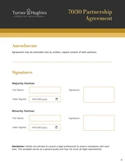 70/30 Partnership Agreement Template - page 4