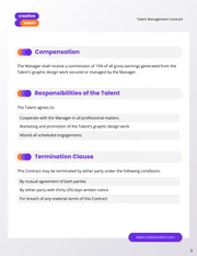 Talent Management Contract Template - صفحة 3