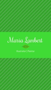Green Iconic Illustrator Business Card - Page 2