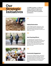 Black, White and Orange Animal Organization Annual Charity Report - page 3