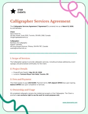 Calligrapher Contract Template - Página 1