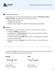 Commercial Snow Removal Contract Template - page 2