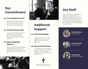 Minimalist Navy Blue Funeral Tri-fold Brochure - Page 2