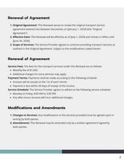 Transport Contract Renewal Template - page 2