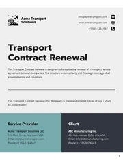 Transport Contract Renewal Template - Pagina 1