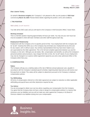 Dusty Rose Job Offer Letter - Page 1