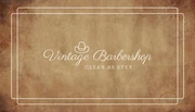 Brown Retro Vintage Barbershop Business Card - Page 1