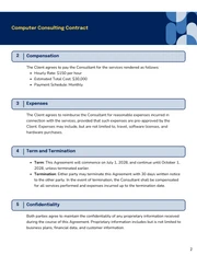 Computer Consulting Contract Template - Página 2