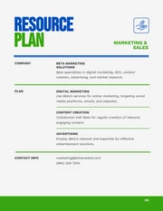 Simple Green And Blue Resource Plan - Page 4
