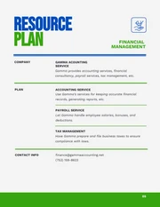 Simple Green And Blue Resource Plan - Page 5