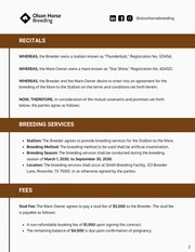 Horse Breeding Contract Template - Seite 2