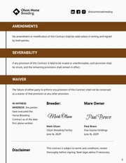 Horse Breeding Contract Template - Seite 5