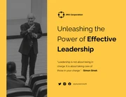 Yellow and Black Leadership Presentation - Page 1