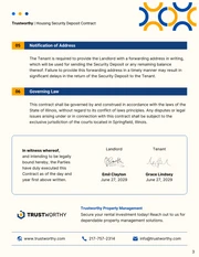 Housing Security Deposit Contract Template - صفحة 3