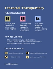 Nonprofit Organization Performance and Impact Report - page 5